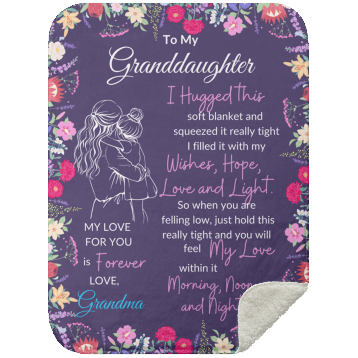 Granddaughter Sweet Words Blanket