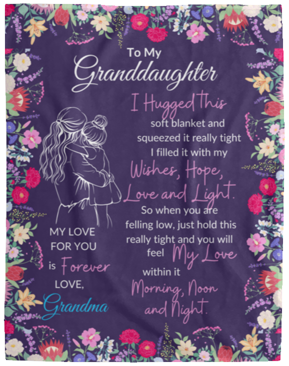 Granddaughter Sweet Words Blanket