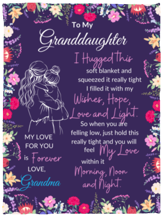 Granddaughter Sweet Words Blanket