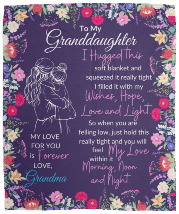 Granddaughter Sweet Words Blanket